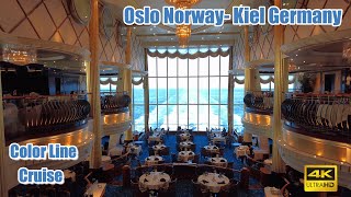 Color Line Cruise From Oslo Norway to kiel Germany Trip 4k 60fps [upl. by Ailedamla]