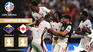 Copa América 2024  Venezuela 1 3  4 1 Canadá  Cuartos de Final [upl. by Ellecrad491]