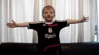 Fields Of Anfield Road Lewys Jones age 4 [upl. by Adekram]