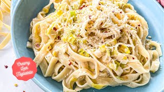 Creamy Leek Tagliatelle Recipe what to make with leeks Easy weekday dinner recipe ready in 30 mins [upl. by Amena423]