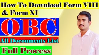 how to download obc form 8 and form 11  Inportant Docouments For Online OBC serviceplusbiharobc [upl. by Yule]