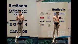 DivingCup 2024 Saratov DAY3 3mSYNCHerr 02022024 [upl. by Atinahc]