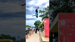 shortvideo stuntpublicreaction foryou trandingshorts viralshorts stunt flip parkour shorts [upl. by Hurst]