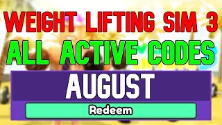 All New August 2022 Codes for ️Weight Lifting Simulator 3 ROBLOX WORKING Weight Lifting Sim 3 Codes [upl. by Domenech]