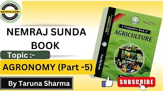 Nem Raj Sunda book lecture 8 Agronomy Part 5  complete nem raj sunda book revision [upl. by Eldwen]