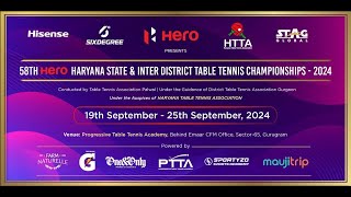 58th Haryana State Inter District Table Tennis Championships  2024 [upl. by Aneed614]