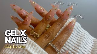 How To Do Gel X Nails At Home Without a Drill  BEGINNER FRIENDLY  gel x nails tutorial [upl. by Jaime373]