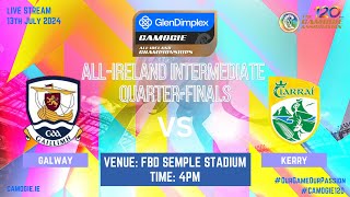 WATCH  Glen Dimplex AllIreland Intermediate Camogie Championship Qtr Final 2024  Galway v Kerry [upl. by Ainaj]