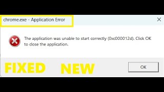 The application was unable to start correctly 0xc000012d Click OK to close the application [upl. by Ferriter]