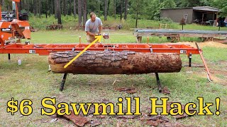 This Simple Sawmill Hack will keep you Cutting All Day [upl. by Ahsinav]