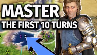 MASTERING the First 10 Turns in Civ 6  Civilization 6 Guide [upl. by Sedda]