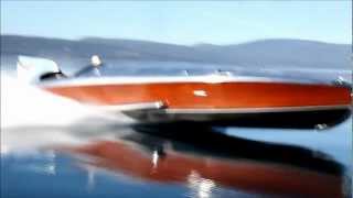 Hornet II Henry J Kaisers 193039 Gar Wood race boat on Lake Tahoe V12 Rolls Royce [upl. by Wehtam]