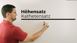 Höhensatz Kathetensatz im Dreieck  Mathe by Daniel Jung [upl. by Beltran57]