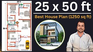 25 x 50 House Plan  25x50 House Design  25x50 Ghar ka Naksha  East Facing House Plan [upl. by Frodina]