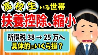 【超速報！】扶養控除38万円から25万円に縮小！高校生いる世帯､年収別でいくら損？【子育て世帯･児童手当･異次元の少子化対策所得税･住民税16～18歳岸田内閣増税令和6年･2024年税制改正】 [upl. by Issak]