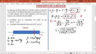 2 EJERCICIO RESUELTO SOBRE RESISTENCIA ELECTRICA [upl. by Ingham]