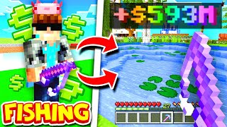 Will FISHING make me RICH in Minecraft SKYBLOCK  Minecraft SKYBLOCK SERVER 8 [upl. by Xenophon]