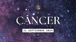 Horóscopo Diario  Cáncer  21 de Septiembre 2024 [upl. by Nuahsyd]