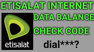 How do I check my Etisalat data balance [upl. by Shell]