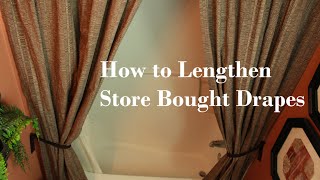 How To Lengthen Store Bought Drapes [upl. by Levi181]