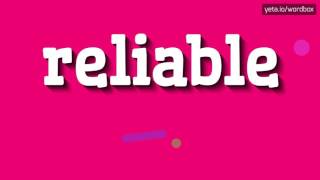 RELIABLE  How to pronounce Reliable [upl. by Anaujat623]