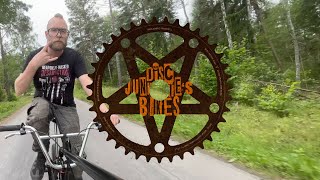 DISCJUNKIES BIKES EP02 BLANK DIABLO BMX UPDATE NEW SEATSEATPOST SPOKE REPAIR AND RIDE TEST [upl. by Ostap]