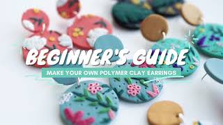 DIY Polymer Clay Earrings  Beginners Guide  Clay Earrings Tutorial [upl. by Darian]