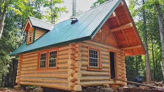 Father amp Son Build their Dream Log Cabin in the Canadian Wilderness FULL BUILD [upl. by Herald226]