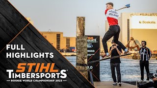 Full highlights  STIHL TIMBERSPORTS® Rookie World Championship 2023 [upl. by Kappel]