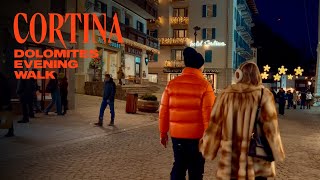 Cortina Ski Village in the Heart of Dolomites Italy Walking Tour  4K [upl. by Alwin]