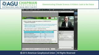 AGU Chapman Conference  Climate Science Stuart Capstick [upl. by Ahtibbat]