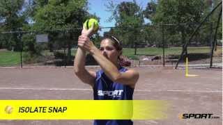 Softball Throwing Drills Oneknee Snaps amp The Figureeight [upl. by Huei180]