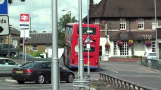 HD London buses arriving and leaving Elstree amp Borehamwood Station [upl. by Placido]