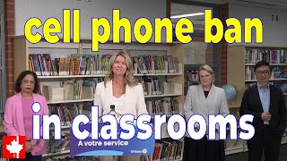 Kids should be focused on learning not notifications Ontario is banning cell phones in classrooms [upl. by Ahseikan865]