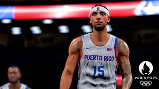 NBA 2K24 Olympics Mode🥇  USA vs Puerto Rico  Ultra Realistic Gameplay [upl. by Adnomal632]