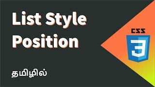 CSS List Style Position Property Explained in Tamil [upl. by Aleil118]