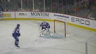 Syracuse Crunch goalie Matt Tomkins warms up 101824 [upl. by Gulgee]