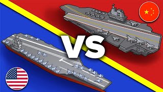 Chinas Brand New Aircraft Carrier vs USS Gerald R Ford Supercarrier  Who Would Win [upl. by Benedicta]