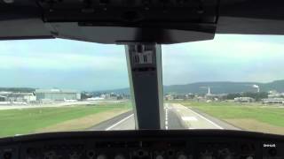 A330300 Cockpit Takeoff Runway 16 at Zürich Kloten [upl. by Cann]