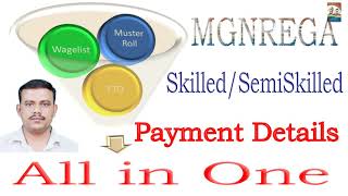 MGNREGA Semi Skilled Skilled worker Payment Details All in One [upl. by Atteinotna480]