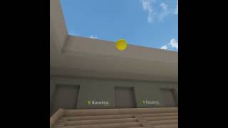 First Person Tennis VR  v48 Racket ball bounce practice in realtime  slowmotion [upl. by Sitsuj]