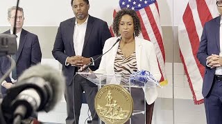 DC Mayor Muriel Bowser Responds to Question About Bribery Charges Against Councilmember Trayon White [upl. by Gianni]