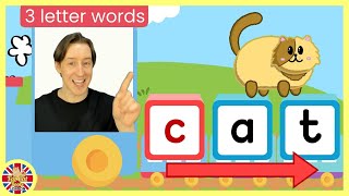 3 letter words phonics soundLearn to readat word familyfirst wordCVCletterskidslearningkids [upl. by Cacia]