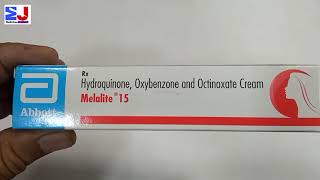 Melalite Cream  Hydroquinone oxybenzone octinoxate cream  melalite 15 Cream use review Hindi [upl. by Satsoc]