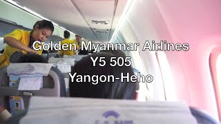 Golden Myanmar Airlines ATR 72600 Flight Report Y5 505 Yangon to Heho [upl. by Iahs]