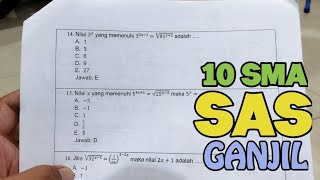 SOAL SAS GANJIL PILIHAN UNTUK KELAS 10 SMAK‼️ WAJIB TONTON [upl. by Ancilin]