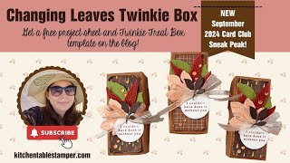 Stampin Up Changing Leaves How to make a Pumpkin Spice Twinkie Treat Box  Kitchen Table Stamper [upl. by Waldemar]