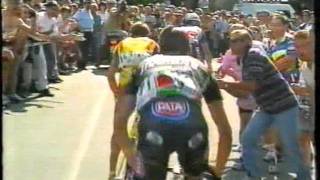 Racconigi Oropa 15°tappa Giro d Italia 1999 Marco Pantani RAI [upl. by Klinger675]