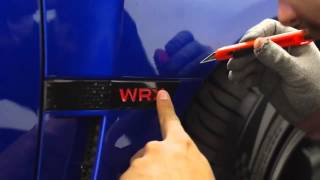 2015 Subaru WRX Fender Badge Blackout  Vinyl Wrap How To [upl. by Ronnoc]