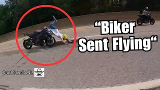 Extreme Motorcycle Crashes  CrashBanditoNL [upl. by Lirbij]